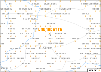 map of La Gardette