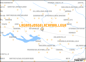 map of Lagarejos de la Carballeda