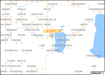map of La Garza