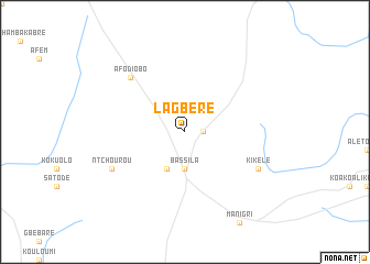 map of Lagbéré