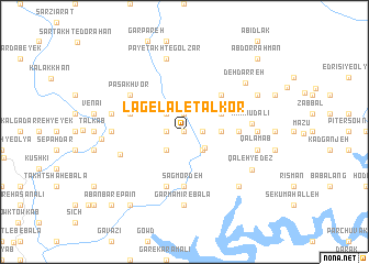 map of Lāgelāl-e Talkor