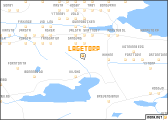 map of Lågetorp