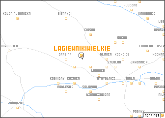 map of Łagiewniki Wielkie