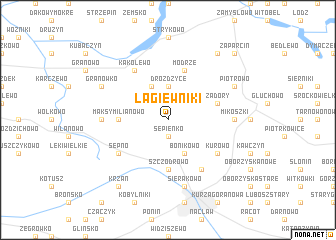 map of Łagiewniki