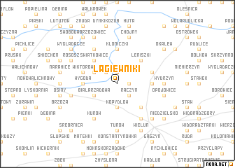 map of Łagiewniki