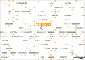 map of Łagiewniki
