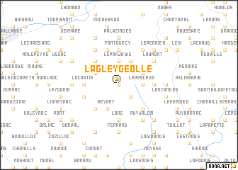 map of Lagleygeolle
