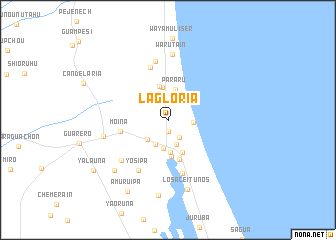 map of La Gloria