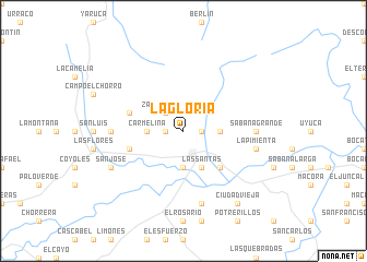 map of La Gloria