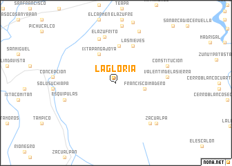 map of La Gloria