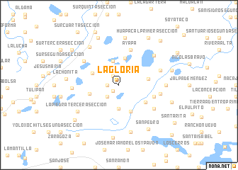 map of La Gloria