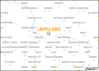 map of Lagny-le-Sec