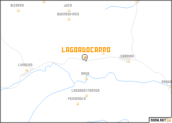 map of Lagoa do Carro