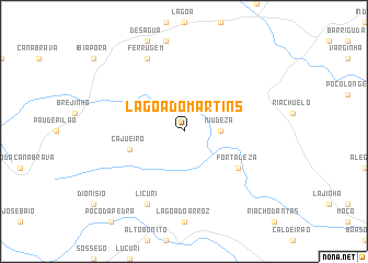 map of Lagoa do Martins