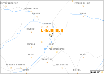 map of Lagoa Nova