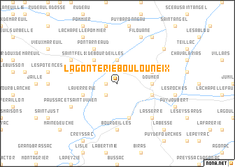 map of La Gonterie-Boulouneix