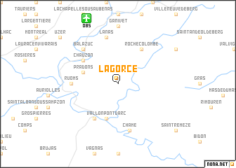 map of Lagorce