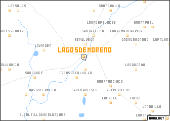 map of Lagos de Moreno