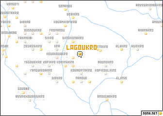 map of Lagoukro