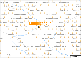 map of Łagowica Nowa