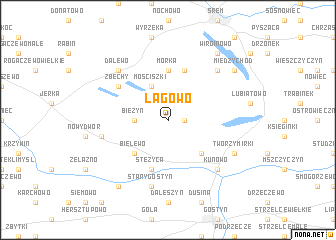 map of Łagowo