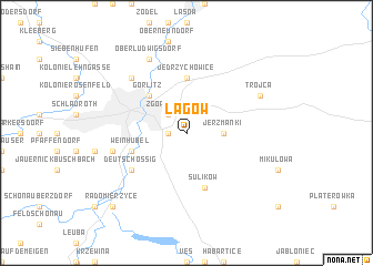 map of Łagów