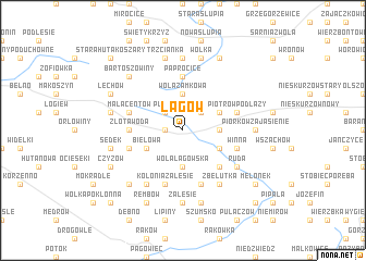 map of Łagów