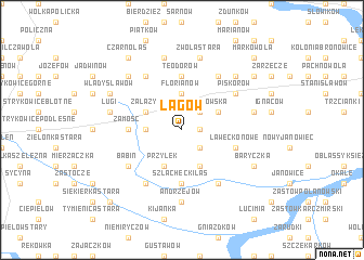 map of Łagów