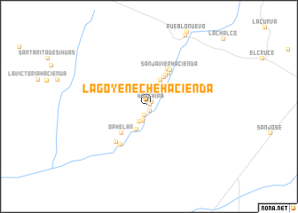 map of La Goyeneche Hacienda