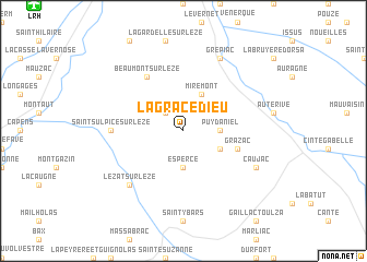 map of Lagrâce-Dieu