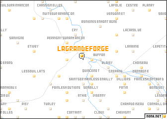 map of La Grande Forge