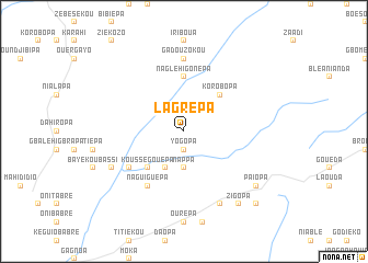 map of Lagrépa