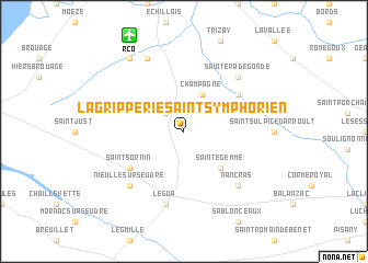 map of La-Gripperie-Saint-Symphorien