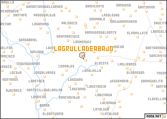 map of La Grulla de Abajo