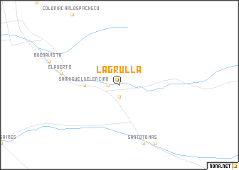 map of La Grulla