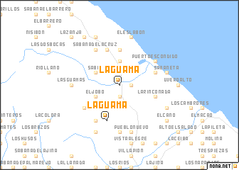 map of La Guama