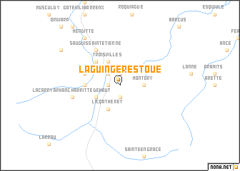 map of Laguinge-Restoue