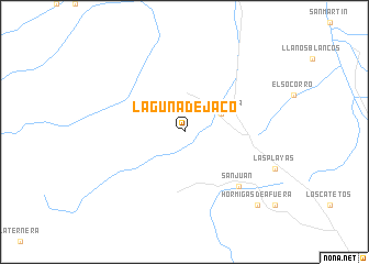 map of Laguna de Jaco