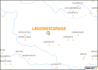 map of Laguna Escondida