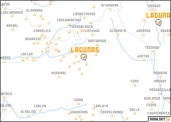 map of Lagunas