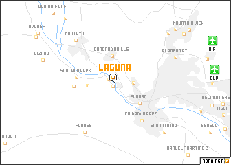 map of La Guna