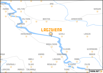 map of Lagzdiena