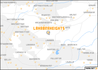 map of La Habra Heights