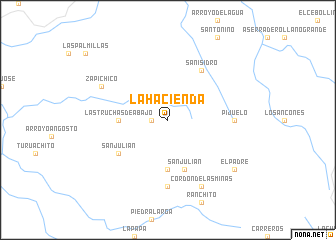 map of La Hacienda