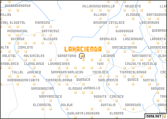 map of La Hacienda