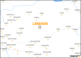 map of Lahavere