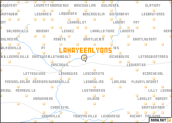 map of La Haye-en-Lyons