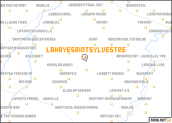 map of La Haye-Saint-Sylvestre