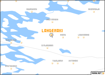 map of Lähdemäki