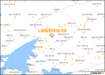 map of Lahdenkulma